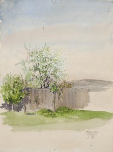 Jardín con árbol de Egon Schiele